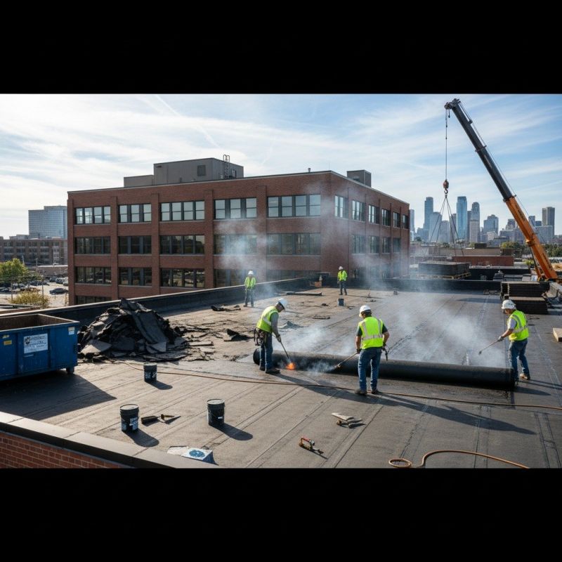 Single Ply Roof Installation detail